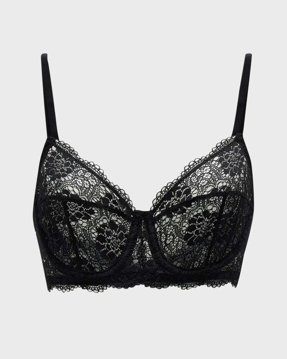 Peony Scalloped Lace Underwire Full-Cup Bra